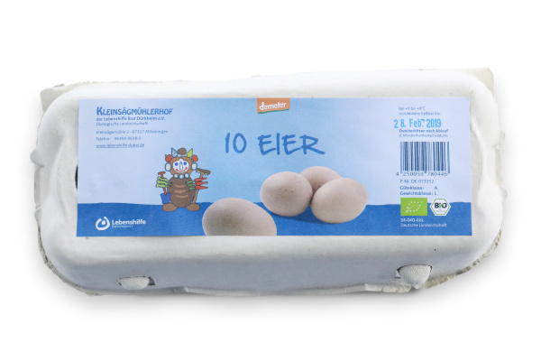 Demeter Bio 10 Eier Kleinsägmühlerhof Altleiningen
